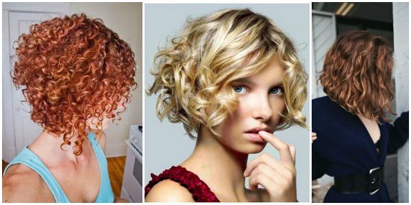 carré plongeant cheveux bouclés
